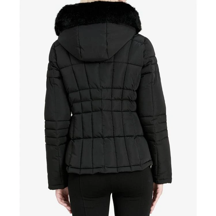 商品Calvin Klein|Faux-Fur-Trim Quilted Coat,价格¥748,第3张图片详细描述