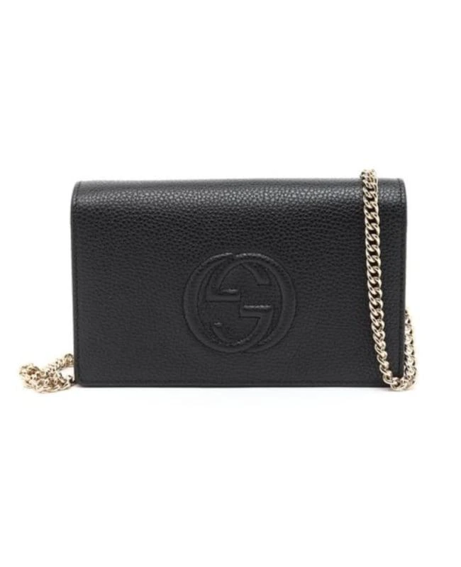 商品Gucci|Gucci Black Leather Soho Women's Crossbody Bag 598211 A7M0G 1000,价格¥9426,第1张图片