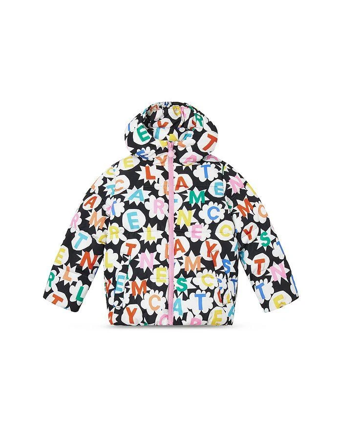 商品Stella McCartney|Girls' Logo Print Hooded Puffer Coat - Little Kid,价格¥664,第1张图片