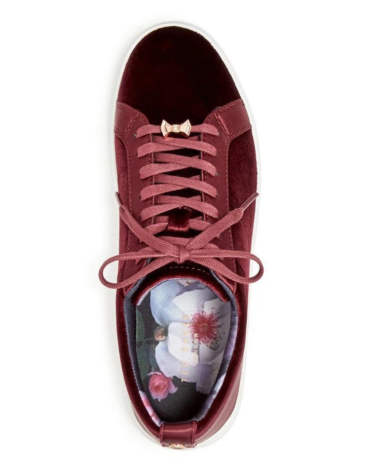 商品Ted Baker London|Women's Kuleib Velvet & Satin Lace Up Sneakers,价格¥440,第3张图片详细描述