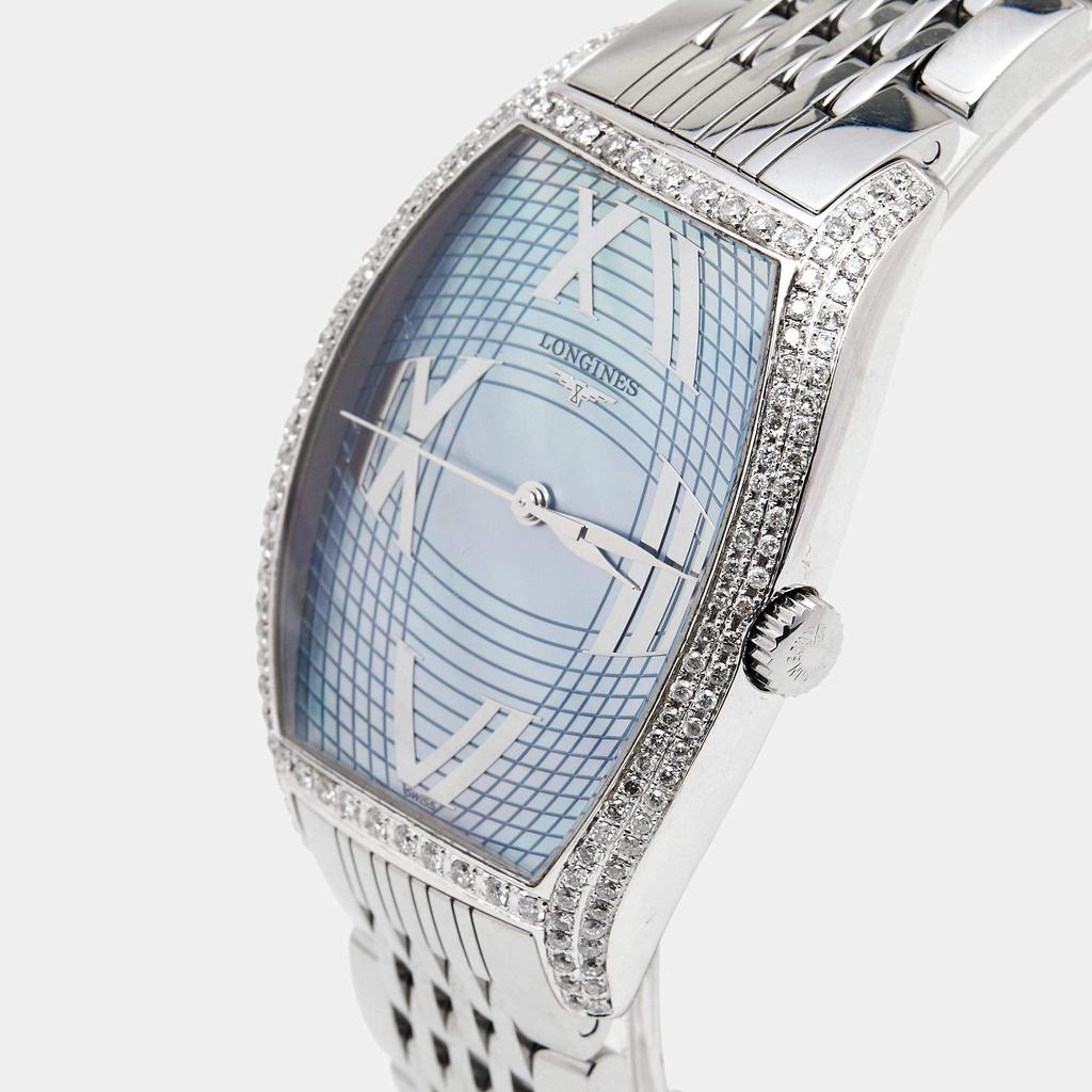 Longines Mother of Pearl Stainless Steel Diamonds Evidenza L2.655.4 Women's Wristwatch 33 mm商品第2张图片规格展示