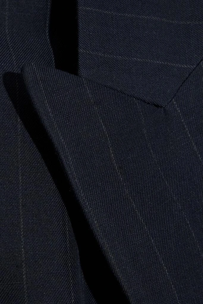 商品Brunello Cucinelli|Belted pinstriped wool and linen-blend blazer,价格¥7236,第2张图片详细描述