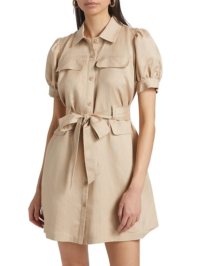 商品If Only Studio|Trench Linen-Blend Minidress,价格¥833,第3张图片详细描述