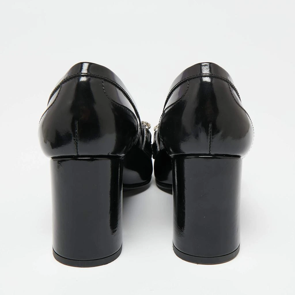 商品[二手商品] Louis Vuitton|Louis Vuitton Black Patent Leather Schoolgirl Loafer Pumps Size 37,价格¥4550,第5张图片详细描述