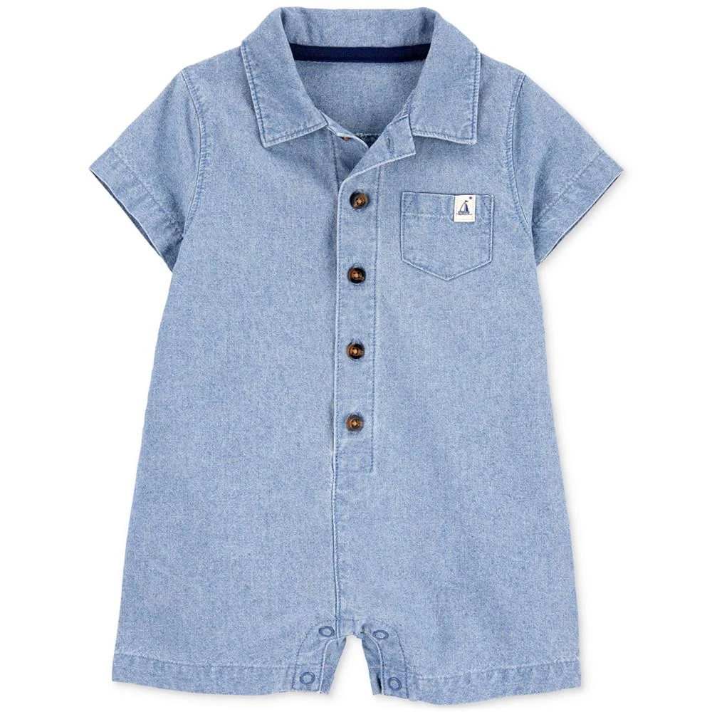 商品Carter's|Baby Boys Chambray Romper,价格¥165,第1张图片