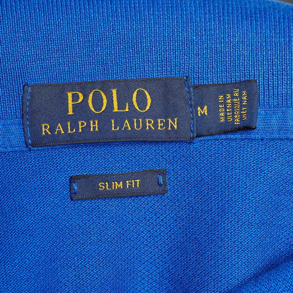 商品[二手商品] Ralph Lauren|Polo Ralph Lauren Blue Logo Embroidered Cotton Pique Polo T-Shirt M,价格¥1183,第6张图片详细描述