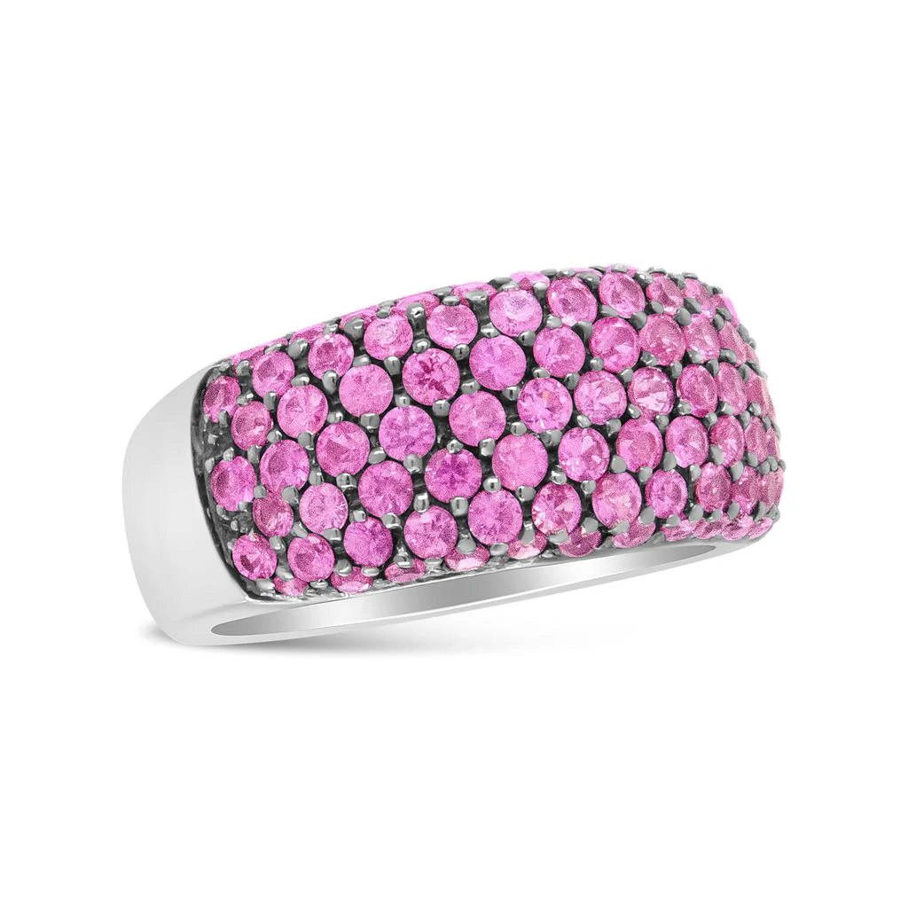 商品Haus of Brilliance|18K White Gold and Black Rhodium Multi Row Pink Sapphire Classic Band Ring,价格¥35779,第2张图片详细描述