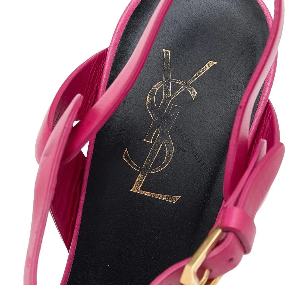 Saint Laurent Pink Leather Tribute Platform Pumps Size 38 商品