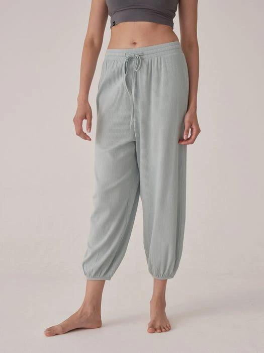 商品ozez|Soft Rib Jogger Pants - Milky Mint,价格¥559,第2张图片详细描述