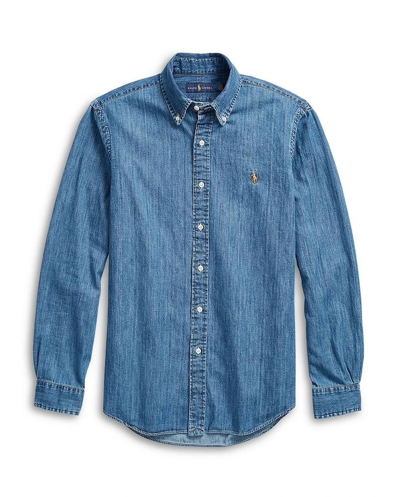 Classic Fit Long Sleeve Denim Cotton Button Down Shirt 商品