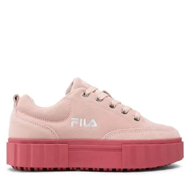 商品Fila|Ladies Peach Blush Sandblast Low-Top Sneakers,价格¥413,第1张图片