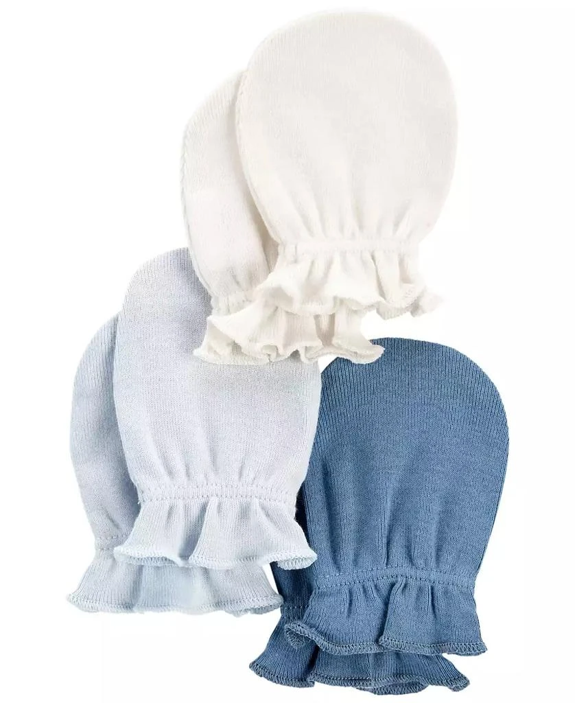 商品Carter's|Baby Boys Scratch Mittens, Pack of 3,价格¥37,第1张图片
