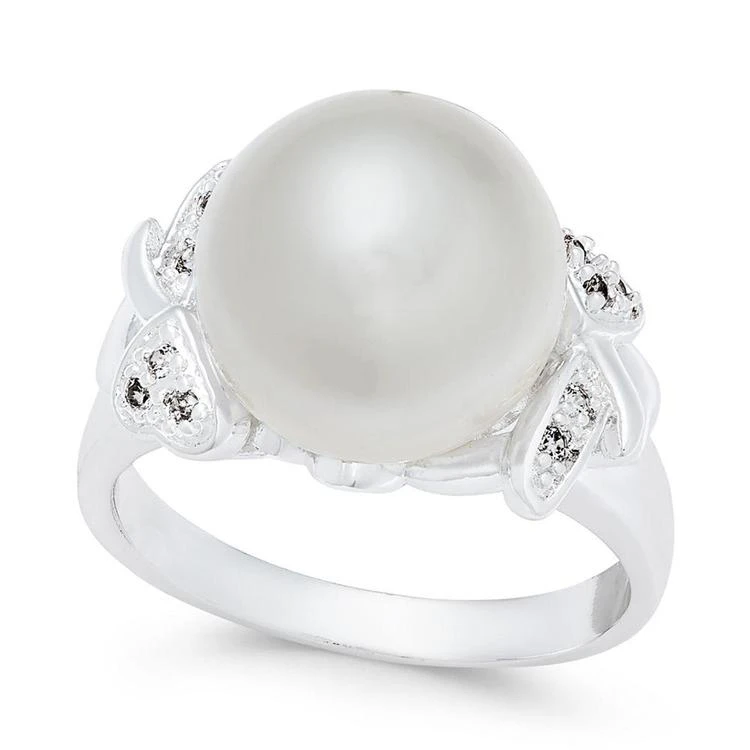 商品Charter Club|Silver-Tone Pavé & Imitation Pearl Ring, Created for Macy's,价格¥62,第1张图片