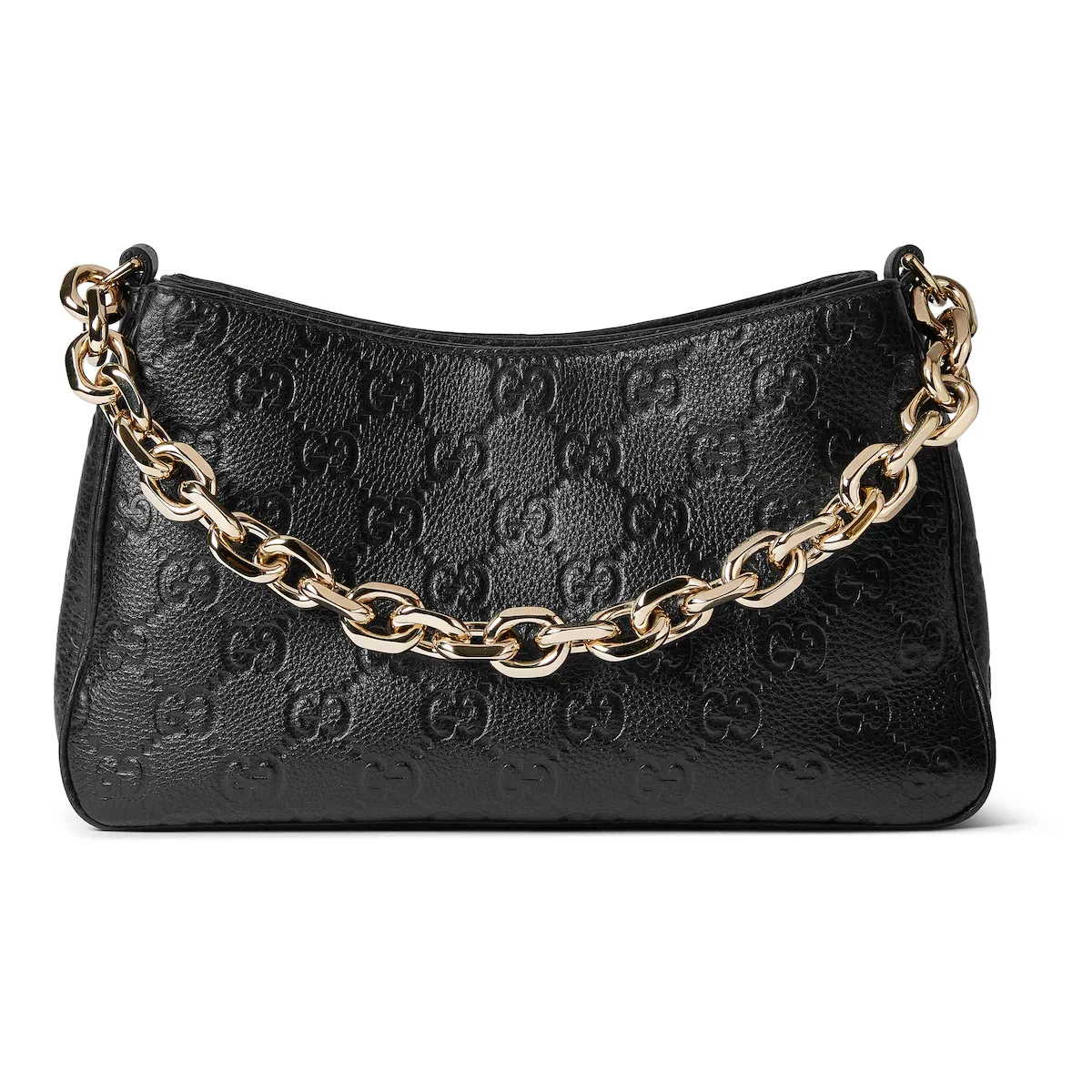 商品Gucci|【预售】 古驰 25春夏 女士 单肩包 GG EMBLEM系列小号肩背包 815263 AAEEM 1000,价格¥25261,第1张图片