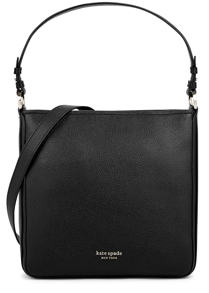 商品Kate Spade|Hudson large black leather shoulder bag,价格¥2178,第1张图片