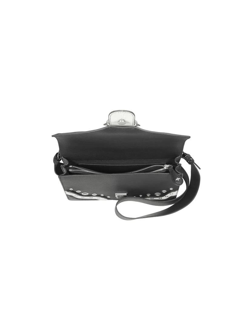 商品PINKO|Black Grainy Leather Love Classic Romantic Shoulder Bag,价格¥2175,第2张图片详细描述