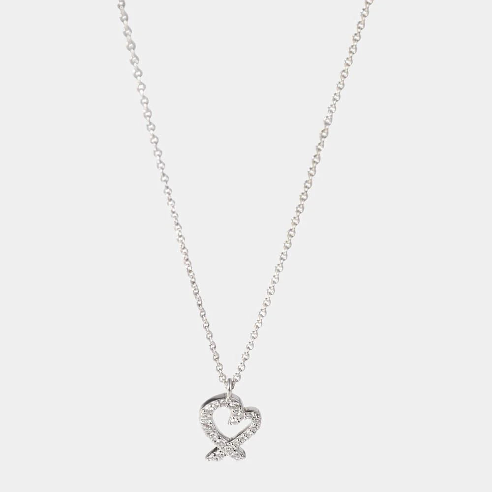 商品[二手商品] Tiffany & Co.|Tiffany & Co. Paloma Picasso Loving Heart Pendant 18K White Gold Diamond Necklace,价格¥13852,第1张图片