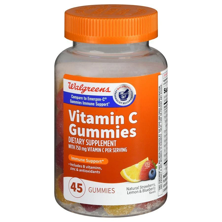 商品Walgreens|Vitamin C 750 mg Gummies (15 days),价格¥61,第1张图片