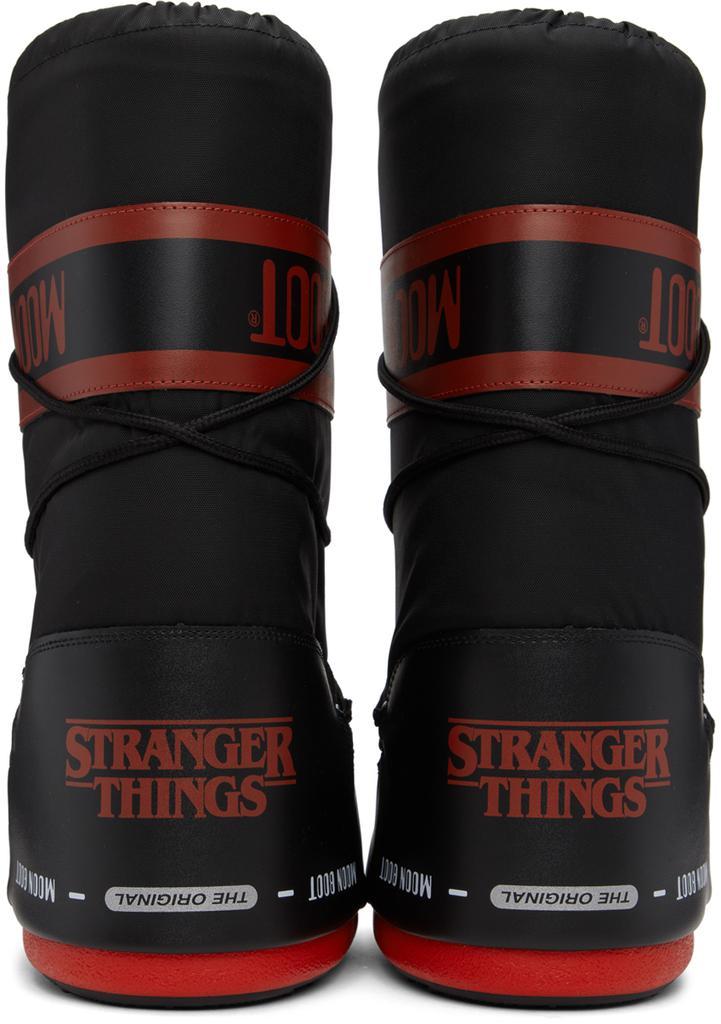 商品Moon Boot|Black & Red Stranger Things Upside Down Boots,价格¥1653,第4张图片详细描述