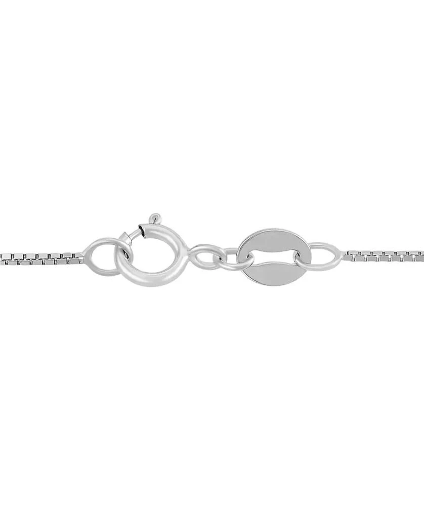 商品Macy's|Fine Box Link 18" Chain Necklace in 14k White Gold,价格¥1254,第3张图片详细描述