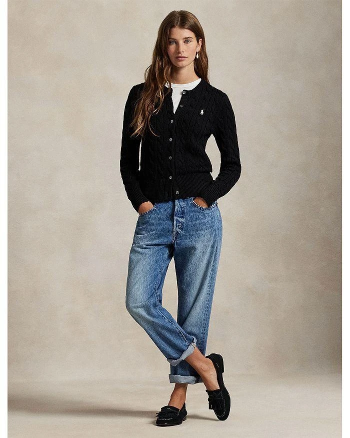 商品Ralph Lauren|Cable Knit Cotton Crewneck Cardigan Sweater,价格¥1671,第2张图片详细描述