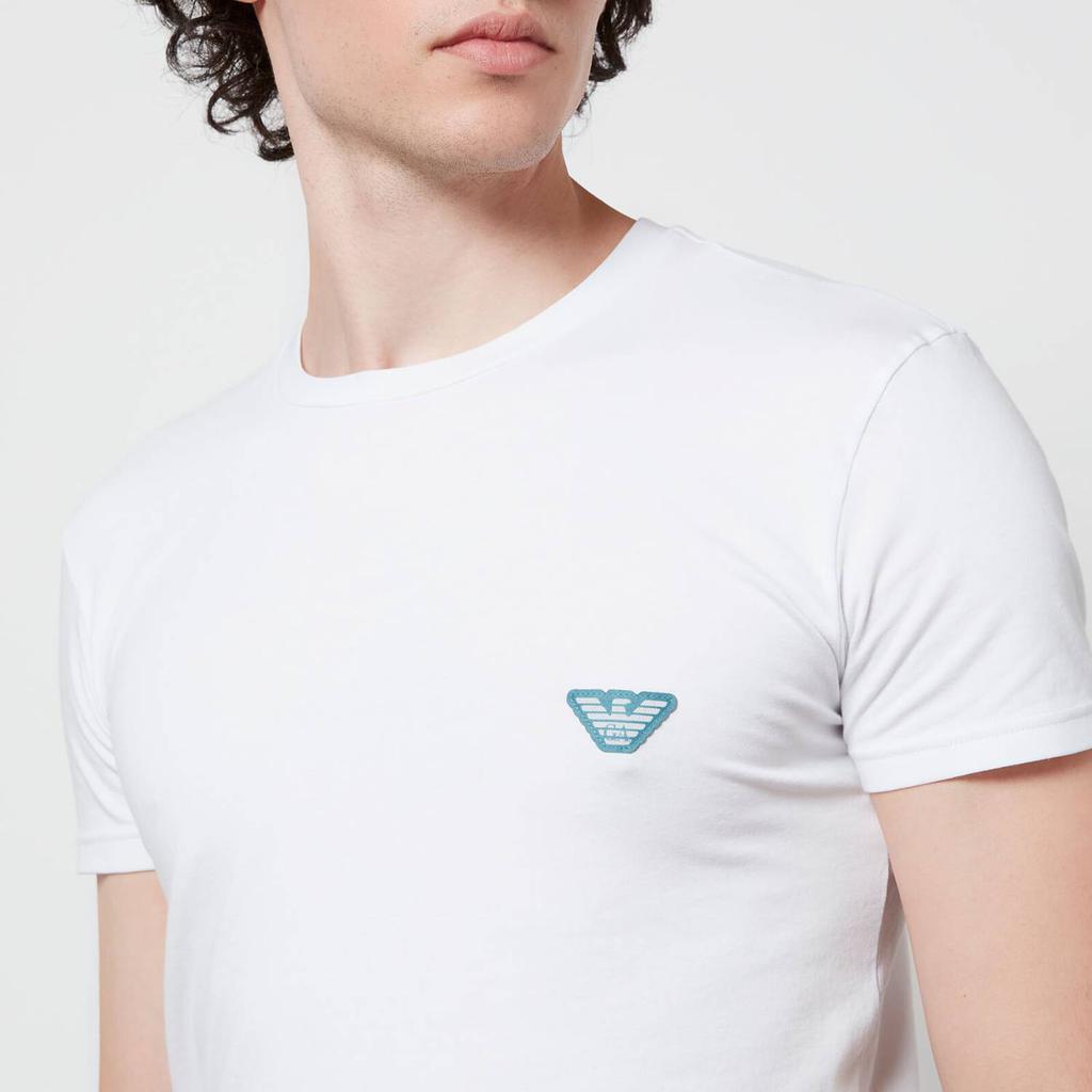 商品Emporio Armani|Emporio Armani Men's Shiny Logoband T-Shirt - White,价格¥197,第6张图片详细描述