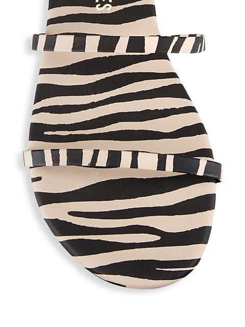 商品Tkees|Gemma Zebra-Print Leather Slides,价格¥180,第6张图片详细描述
