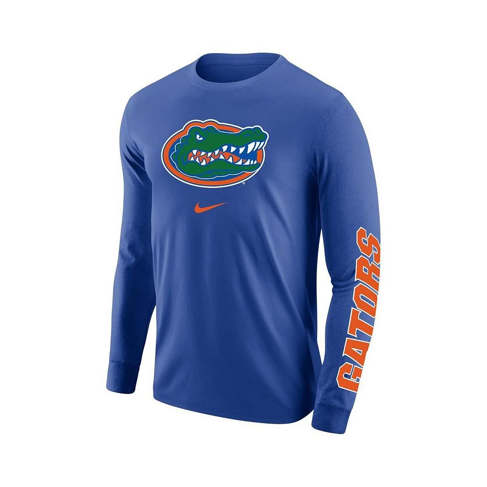 商品NIKE|Men's Royal Florida Gators Team Lockup 2-Hit Long Sleeve T-shirt,价格¥299,第3张图片详细描述