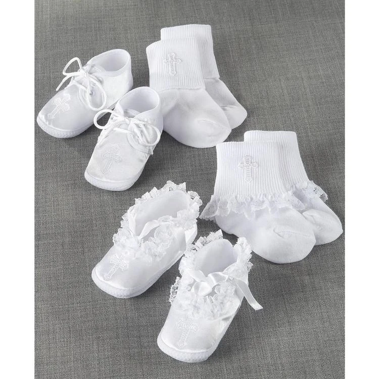 商品Lauren Madison|Baby Boys & Girls Low-Cut Socks and Shoes Christening Set,价格¥135,第1张图片