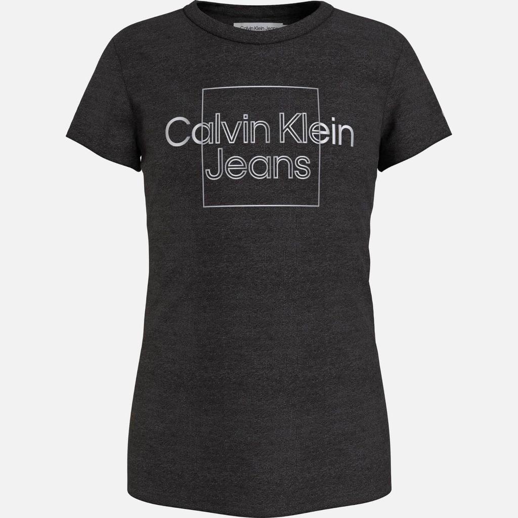 Calvin Klein Girls’ Metallic Logo Cotton-Jersey T-Shirt商品第1张图片规格展示
