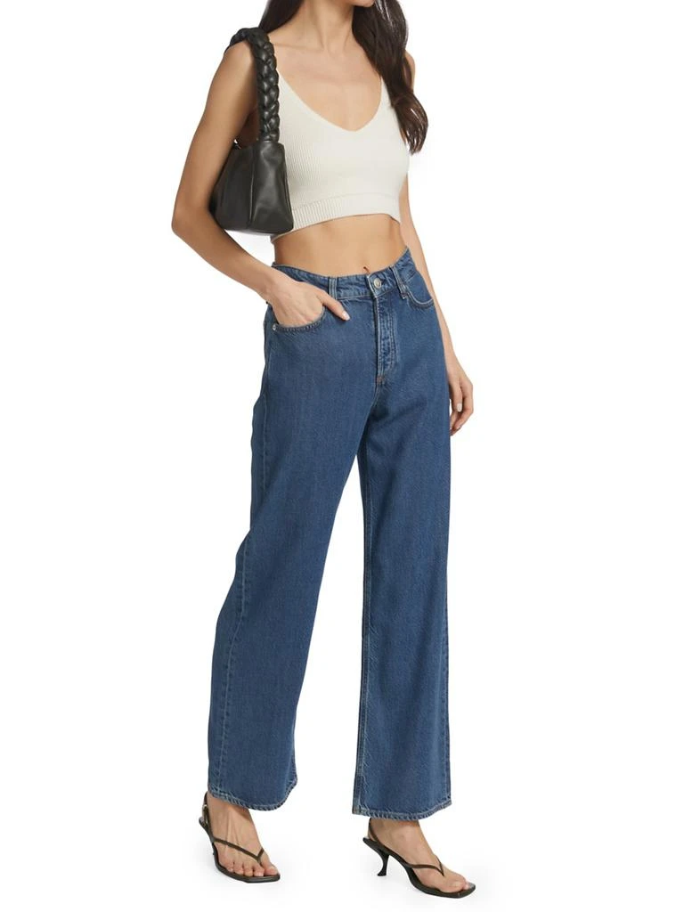 商品Rag & Bone|Logan Mid-Rise Featherweight Wide-Leg Jeans,价格¥1899,第2张图片详细描述