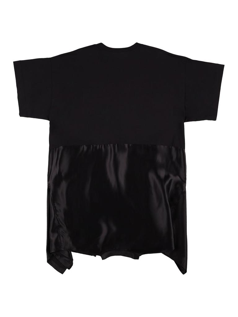Cotton Jersey & Satin T-shirt Dress商品第4张图片规格展示