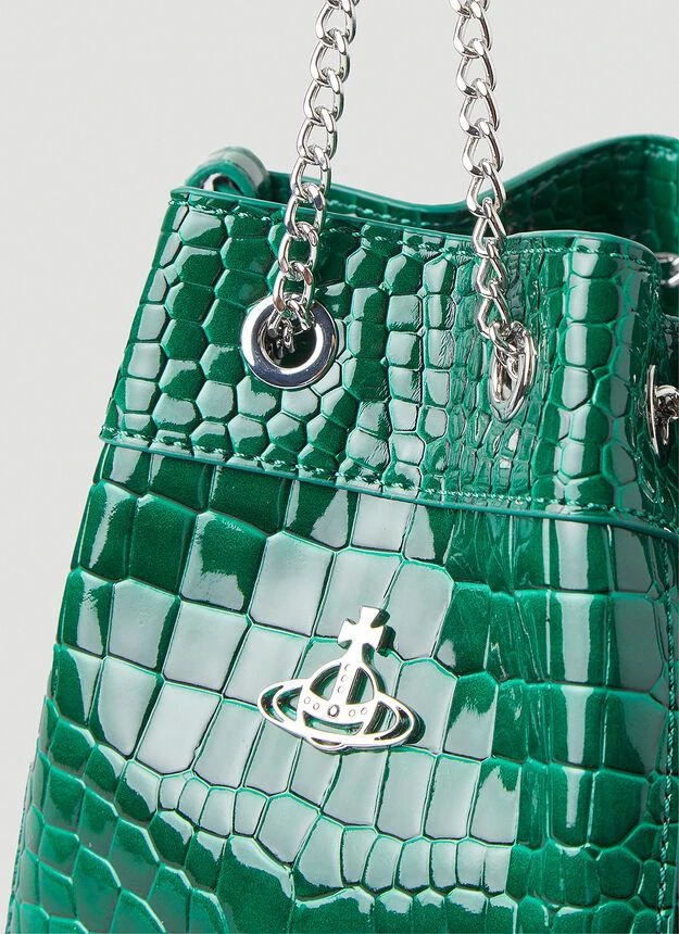 商品Vivienne Westwood|Chrissy Bucket Shoulder Bag in Green,价格¥2157,第4张图片详细描述