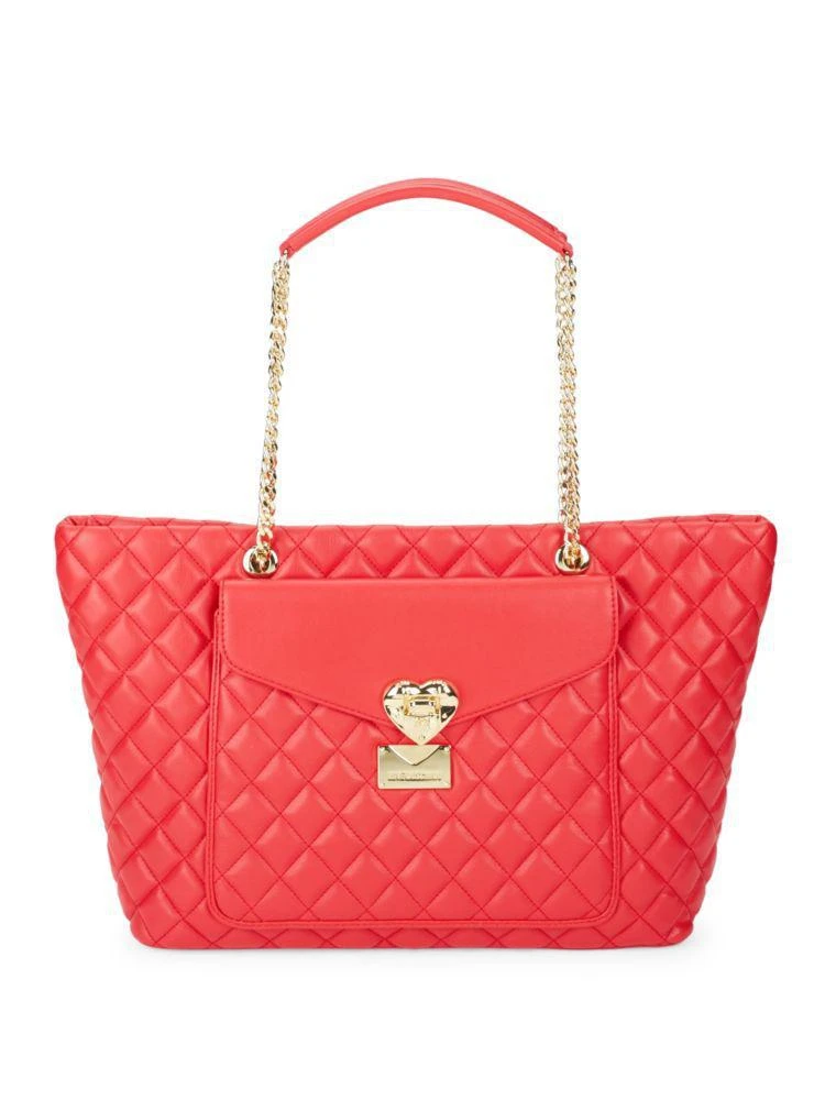 商品Moschino|Love Moschino Logo Applique Quilted Tote,价格¥944,第1张图片