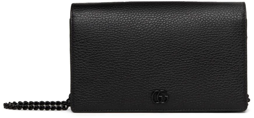 商品Gucci|Black Small Marmont Chain Wallet Bag,价格¥9044,第1张图片