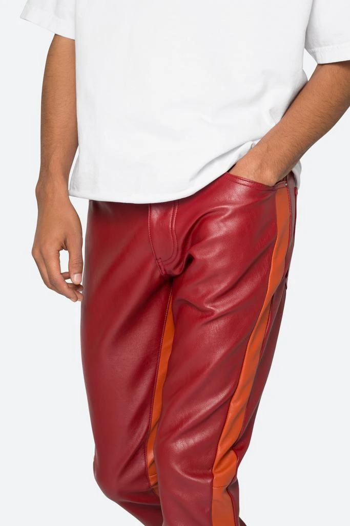 B518 Leather Flare Pants - Red/Orange 商品