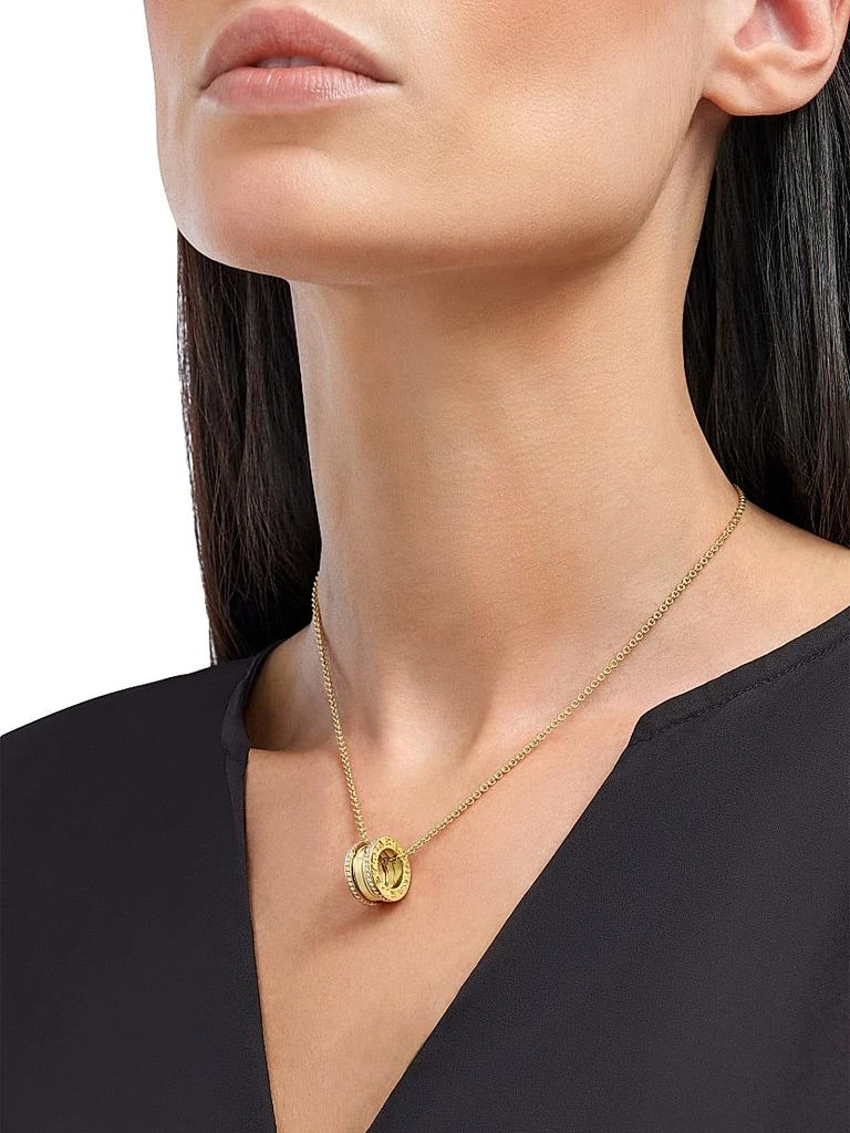 商品BVLGARI|B.Zero1 18K Yellow Gold & 0.41 TCW Diamond Pendant Necklace,价格¥67581,第2张图片详细描述