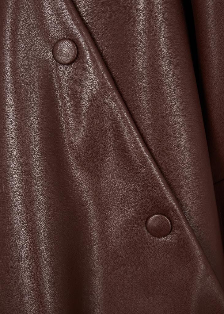 Liban brown faux leather jacket商品第5张图片规格展示