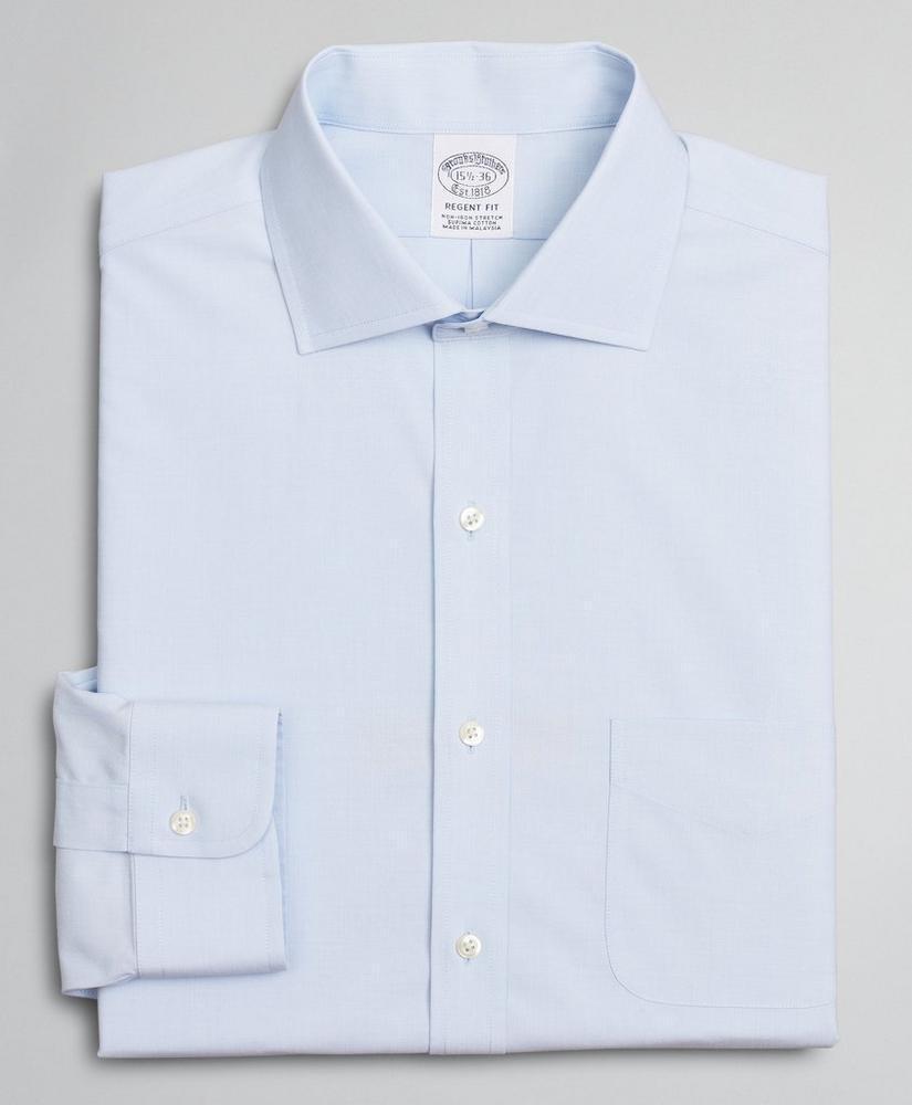 商品Brooks Brothers|Stretch Regent Regular-Fit Dress Shirt, Non-Iron Poplin English Collar End-on-End,价格¥368,第6张图片详细描述