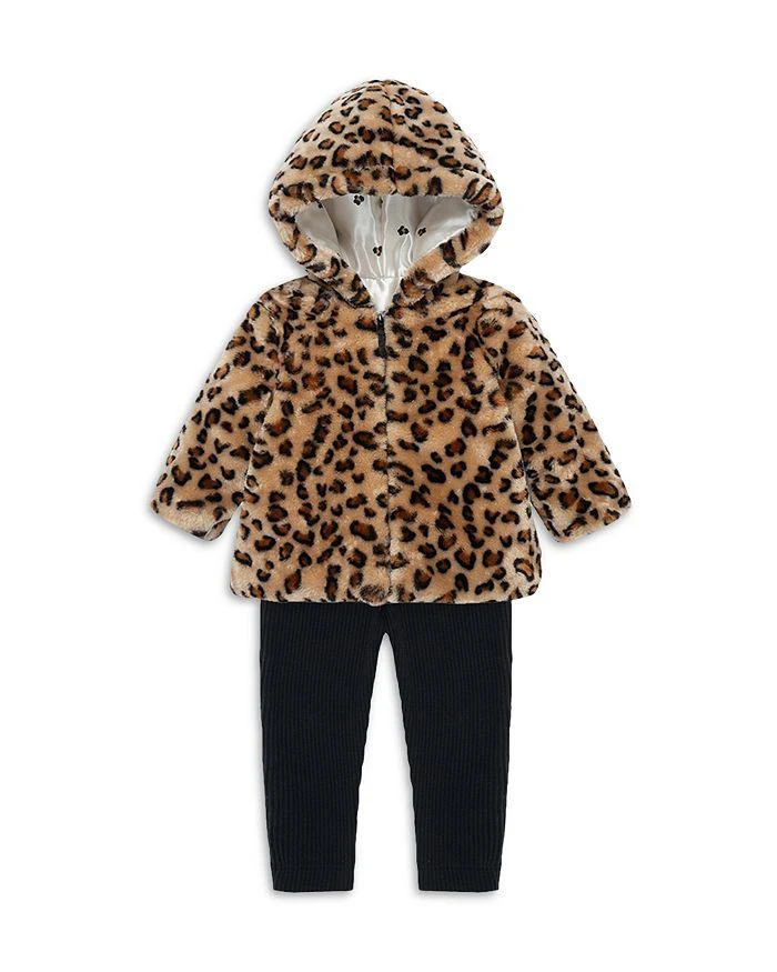 商品Little Me|Girls' Faux Fur Leopard Jacket, Top & Leggings Set - Baby  ,价格¥382,第4张图片详细描述