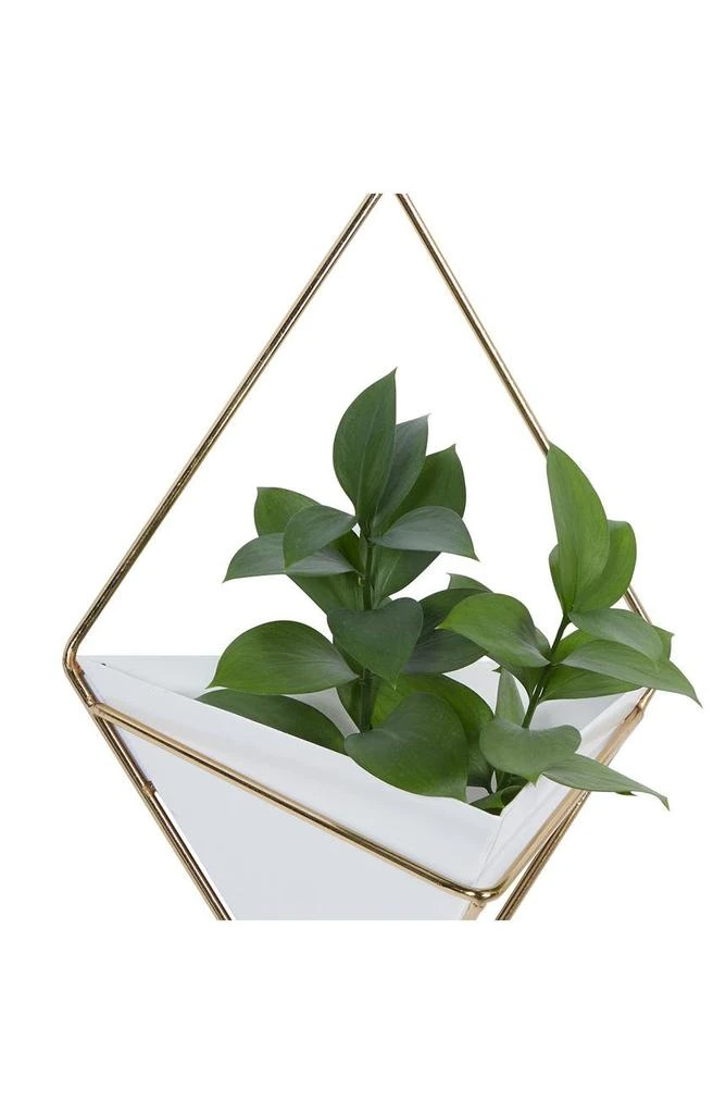 商品COSMO BY COSMOPOLITAN|White Metal Indoor & Outdoor Triangle Geometric Wall Planter - Set of 2,价格¥487,第1张图片