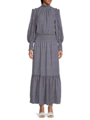 商品Max Studio|Print Smocked Waist Dress,价格¥160,第1张图片