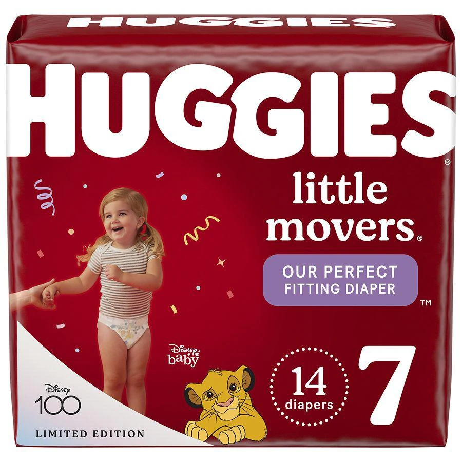 商品Huggies Little Movers|Baby Diapers 7 (14 ct),价格¥125,第1张图片