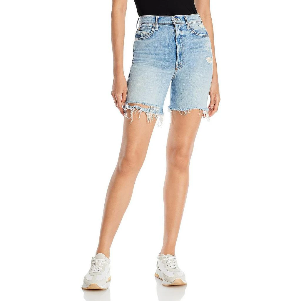 商品MOTHER|Mother Womens Smokin Frayed Hem High Waist Cutoff Shorts,价格¥165-¥323,第2张图片详细描述