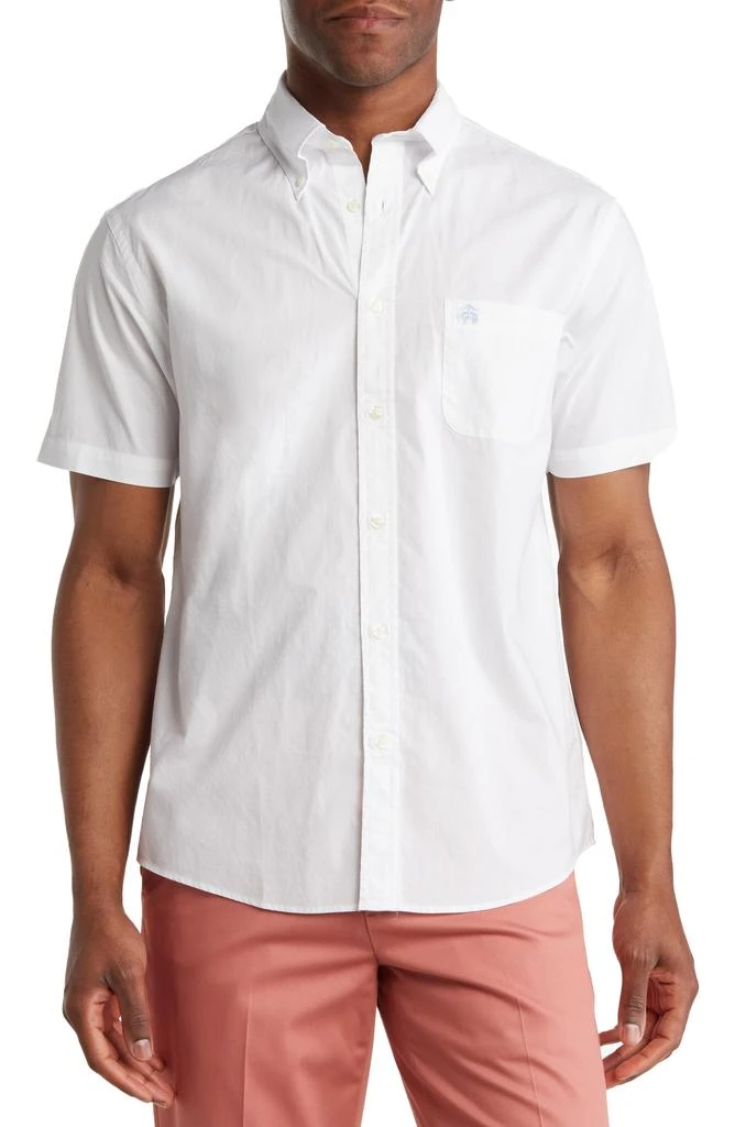 商品Brooks Brothers|Sport Fit Short Sleeve Cotton Shirt,价格¥267,第1张图片