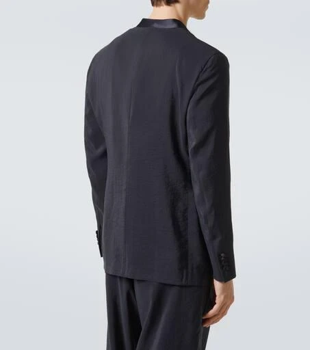 商品Giorgio Armani|双排扣真丝混纺西装式外套,价格¥13150,第4张图片详细描述