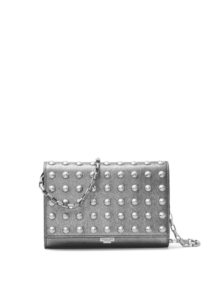 商品Michael Kors|Yasmeen Metallic Leather Clutch,价格¥2697,第1张图片