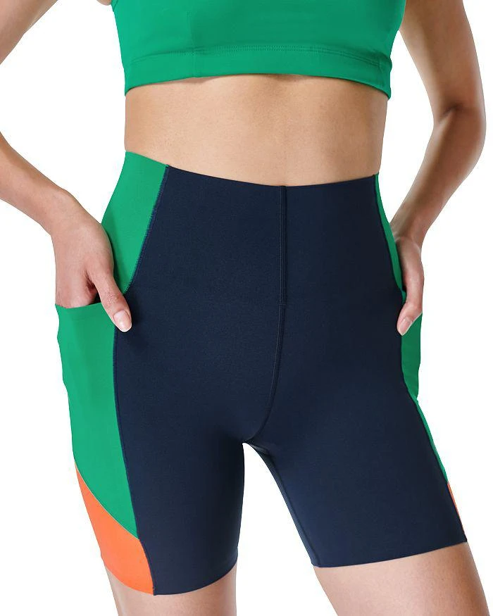 商品SWEATY BETTY|Power Color Blocked Biker Shorts,价格¥410,第1张图片详细描述
