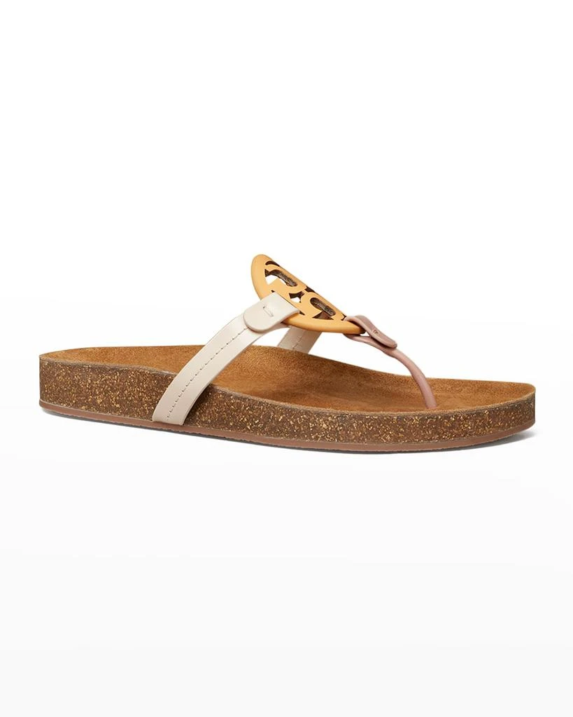 商品Tory Burch|Miller Cloud Tricolor Medallion Thong Sandals,价格¥751,第2张图片详细描述