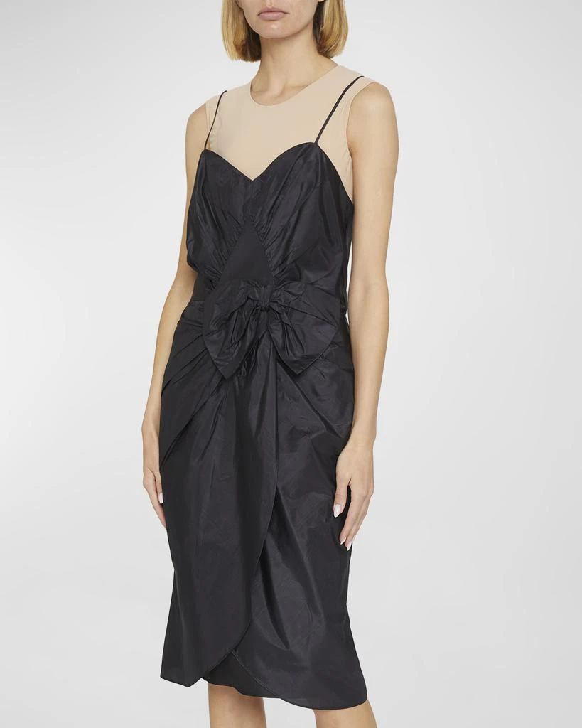 商品MAISON MARGIELA|Gathered Bow Silk Midi Dress,价格¥6684,第3张图片详细描述